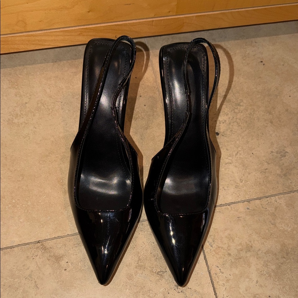 Black Slingback Stiletto Heels